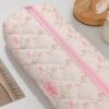 1PC Pink Bowknot And Flower Pattern Hair Dryer Storage Bags Hair Curler Storage Bags For Travel Portable Hair Dryer Storage Bag Travel Portable Multifunctional Cosmetic Bag Cosmetic Storage Travel Toile (2)