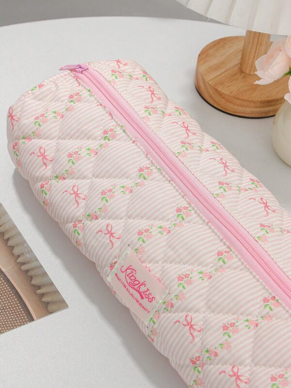 Pink Bowknot And Flower Pattern Hair Dryer Storage Bags