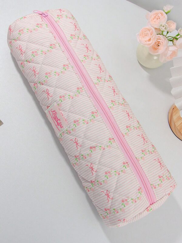 Pink Bowknot And Flower Pattern Hair Dryer Storage Bags