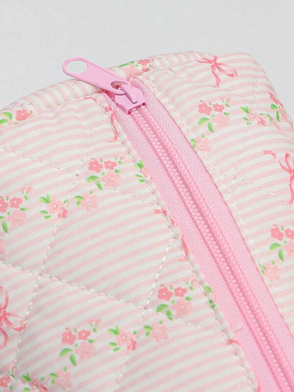 Pink Bowknot And Flower Pattern Hair Dryer Storage Bags