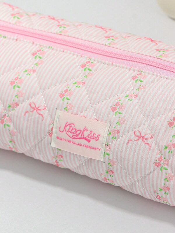 Pink Bowknot And Flower Pattern Hair Dryer Storage Bags