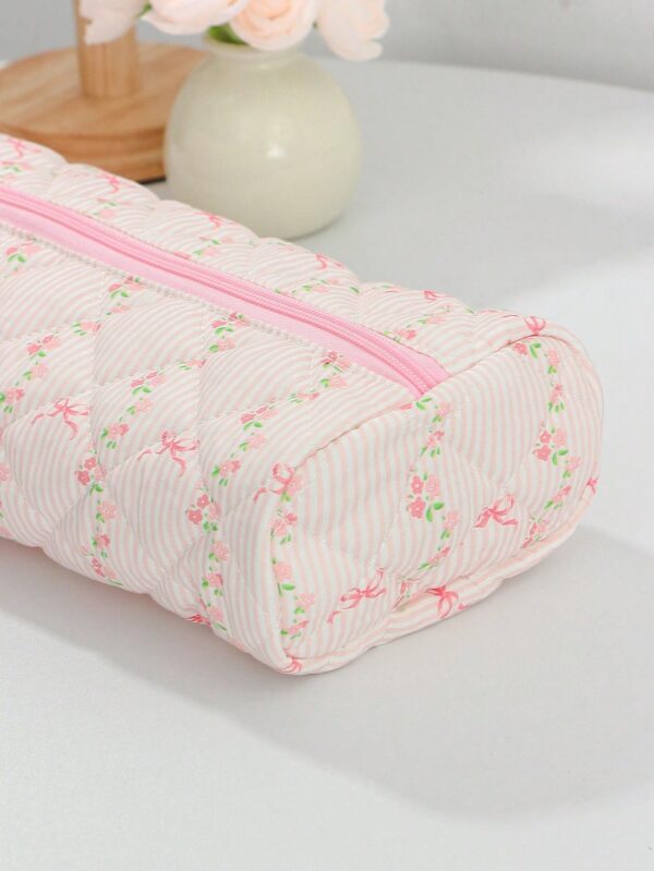 Pink Bowknot And Flower Pattern Hair Dryer Storage Bags