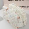 1Pc Cute Bear Floral Pattern Quilting Large Capacity Cosmetic Bag Fashionable Portable Makeup Bag Girls Travel Make Up Bag Multi Functional Storage Bag For Lipstick Sanitary Napkin Coins KeysHair Clips (7)