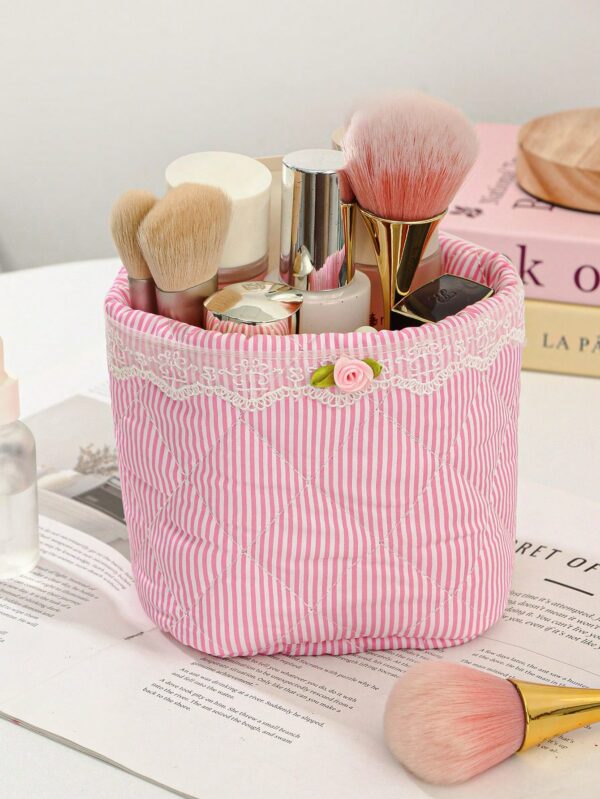 Floral Heart Ruffle Wrinkle Design Quilting Girls Basket Set