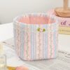 1Pc Floral Heart Ruffle Wrinkle Design Quilting Girls Cosmetic Storage Basket Skincare Storage Basket Women Make Up Storage Multifunctional Cosmetic Organizer Cosmetics Brush Storage For Lipstick Brus (6)