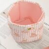1Pc Floral Heart Ruffle Wrinkle Design Quilting Girls Cosmetic Storage Basket Skincare Storage Basket Women Make Up Storage Multifunctional Cosmetic Organizer Cosmetics Brush Storage For Lipstick Brus (8)