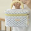 1Pc Polka Dot Pattern Quilting Large Capacity Cosmetic Bag Fashionable Portable Makeup Bag Girls Travel Make Up Bag Multi Functional Storage Bag For Lipstick Sanitary Napkin Coins KeysHair Clips Scrunch (8)