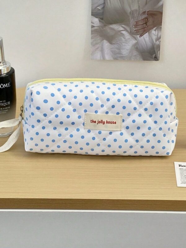 Polka Dot Pattern Girls Travel Make Up Bag Set