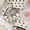 1Pc Set Floral Travel Makeup Bag Multifunctional Cosmetic Organizer Wallet Portable Cosmetics Brush Storage Clutch With Zipper Closure For Lipstick Brush Skincare Mobile Phone Coin Small Items For Home (1)