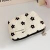 1Pc Set Floral Travel Makeup Bag Multifunctional Cosmetic Organizer Wallet Portable Cosmetics Brush Storage Clutch With Zipper Closure For Lipstick Brush Skincare Mobile Phone Coin Small Items For Home (3)