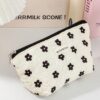 1Pc Set Floral Travel Makeup Bag Multifunctional Cosmetic Organizer Wallet Portable Cosmetics Brush Storage Clutch With Zipper Closure For Lipstick Brush Skincare Mobile Phone Coin Small Items For Home (4)