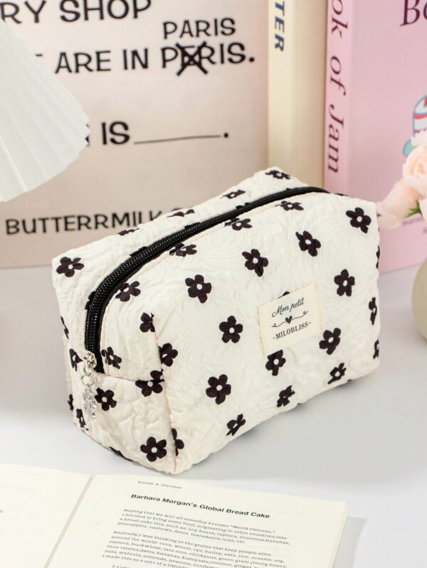 Set Floral Travel Makeup Bag Set Gift For Birthday