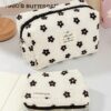 1Pc Set Floral Travel Makeup Bag Multifunctional Cosmetic Organizer Wallet Portable Cosmetics Brush Storage Clutch With Zipper Closure For Lipstick Brush Skincare Mobile Phone Coin Small Items For Home (7)