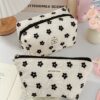 1Pc Set Floral Travel Makeup Bag Multifunctional Cosmetic Organizer Wallet Portable Cosmetics Brush Storage Clutch With Zipper Closure For Lipstick Brush Skincare Mobile Phone Coin Small Items For Home (8)