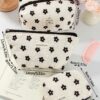 1Pc Set Floral Travel Makeup Bag Multifunctional Cosmetic Organizer Wallet Portable Cosmetics Brush Storage Clutch With Zipper Closure For Lipstick Brush Skincare Mobile Phone Coin Small Items For Home (9)