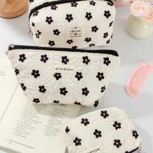 Set Floral Travel Makeup Bag Set Gift For Birthday
