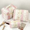 Floral Heart Ruffle Wrinkle Design Quilting Girls Basket Set