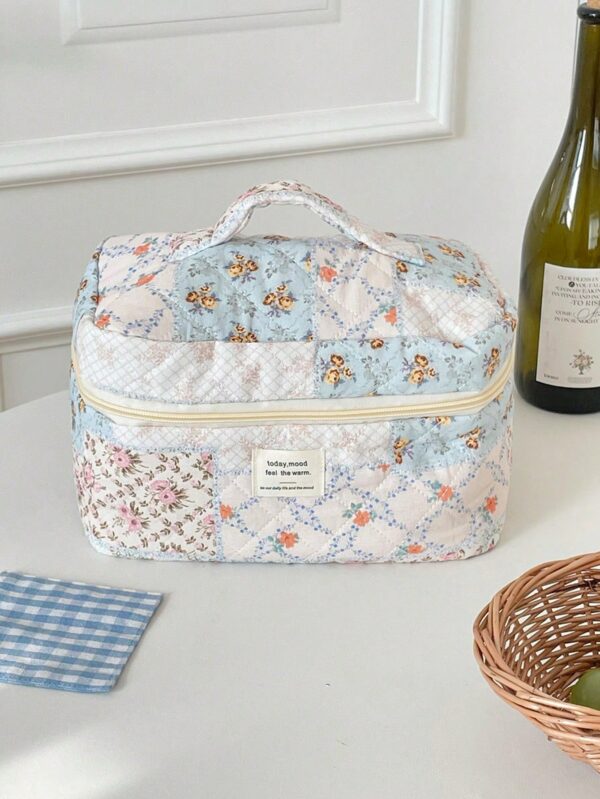 Large Floral Makeup Bag Travel Cosmetic Organizer Pouch Gift for Women