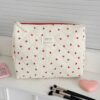 1Pc Set Heart Print Pattern Multifunctional Cosmetic Organizer Wallet Pouch Portable Cosmetics Brush Storage Clutch With Zipper Closure For Lipstick Brush Skincare Mobile Phone Coin Small Items For Home (2)