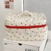 1Pc Set Heart Print Pattern Multifunctional Cosmetic Organizer Wallet Pouch Portable Cosmetics Brush Storage Clutch With Zipper Closure For Lipstick Brush Skincare Mobile Phone Coin Small Items For Home (3)