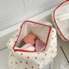 1Pc Set Heart Print Pattern Multifunctional Cosmetic Organizer Wallet Pouch Portable Cosmetics Brush Storage Clutch With Zipper Closure For Lipstick Brush Skincare Mobile Phone Coin Small Items For Home (9)