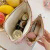 1Pc Set Pink ButterflyRed Crowned Crane Motifs Print Travel Makeup Bag Cosmetic Bag Cosmetic Organizer Handbag Wallet Pouch Portable Cosmetics Brush Storage Clutch With Zipper Closure For Lipstick Brush (5)