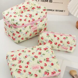 Strawberry Makeup Bag Set For Women For Girls For Home