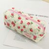 1Pc Set Strawberry Pattern Print Quilted Makeup Bag Lightweight Portable Travel Makeup Bag Makeup Bags Makeup Bag Set Large Capacity Multifunctional Cosmetic Organizer Wallet Pouch Cosmetics Storage Clu (5)