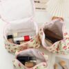 1Pc Set Strawberry Pattern Print Quilted Makeup Bag Lightweight Portable Travel Makeup Bag Makeup Bags Makeup Bag Set Large Capacity Multifunctional Cosmetic Organizer Wallet Pouch Cosmetics Storage Clu (8)