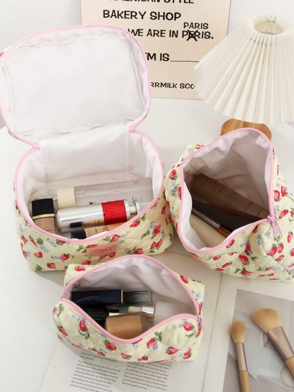 Strawberry Makeup Bag Set For Women For Girls For Home