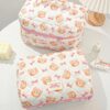 1 Piece Bear Pattern Cosmetic Bag Set Large Capacity Quilted Travel Makeup Bag With Handle Cute Pink Floral Make Pouch With Lace Portable Kawaii Toiletry Travel Bag Cosmetic Pouch Makeu Up Brushes Stora (1)