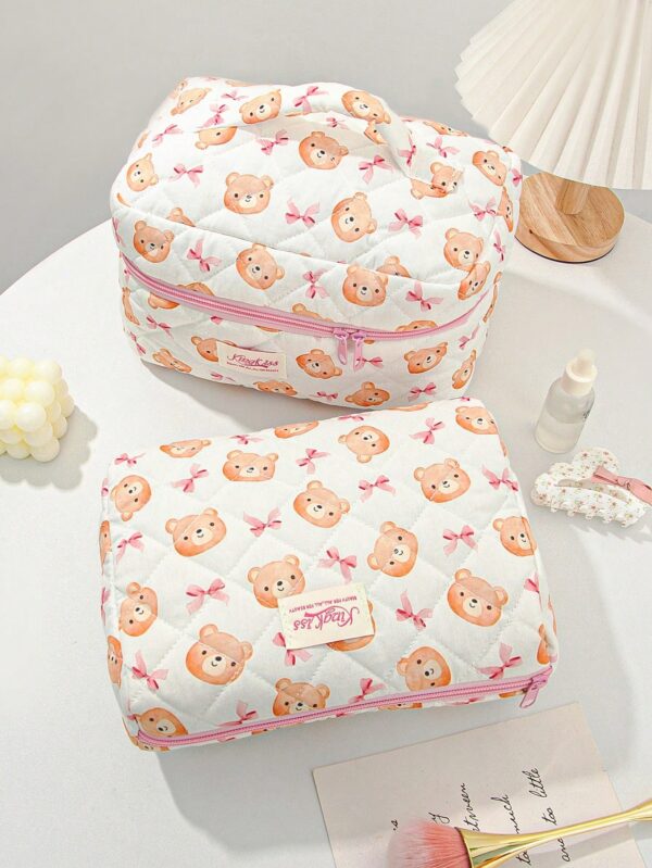 Bear Pattern Cosmetic Bag Set
