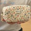 1pc Lovely Floral Stitching Corduroy Cosmetic Bag For Storing Skin Care Items Lipsticks Hair Accessories Or As A Travel Necessity Birthday Gift Bridesmaid Gift Teacher Gift Or Mothers Day Gift For Girls (4)