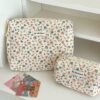 Cute Bow Knot Pattern Multifunctional Checkerboard Makeup Bag