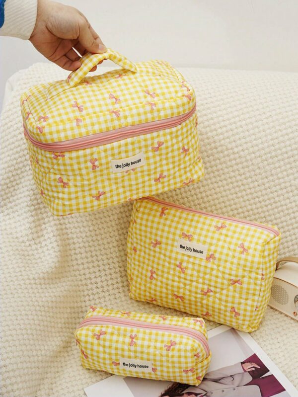 Bowknot Makeup Bag Makeup Pouch Skincare Bag Set Gifts For Friends
