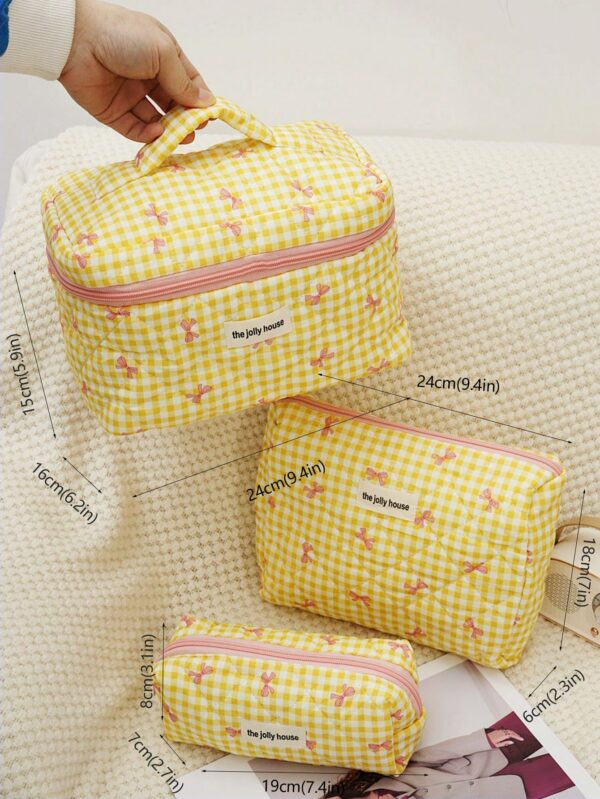 Bowknot Makeup Bag Makeup Pouch Skincare Bag Set Gifts For Friends