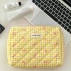 1set Cute Bowknot Print Multifunctional Cosmetic Organizer Handbag Wallet Pouch Portable Cosmetics Brush Storage Clutch With Zipper Closure For Brush Skincare Mobile Phone Coin Small Items For Home Trav (4)