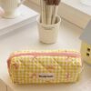1set Cute Bowknot Print Multifunctional Cosmetic Organizer Handbag Wallet Pouch Portable Cosmetics Brush Storage Clutch With Zipper Closure For Brush Skincare Mobile Phone Coin Small Items For Home Trav (5)