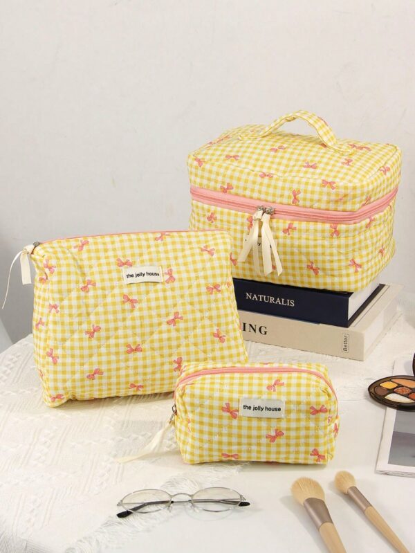 Bowknot Makeup Bag Makeup Pouch Skincare Bag Set Gifts For Friends
